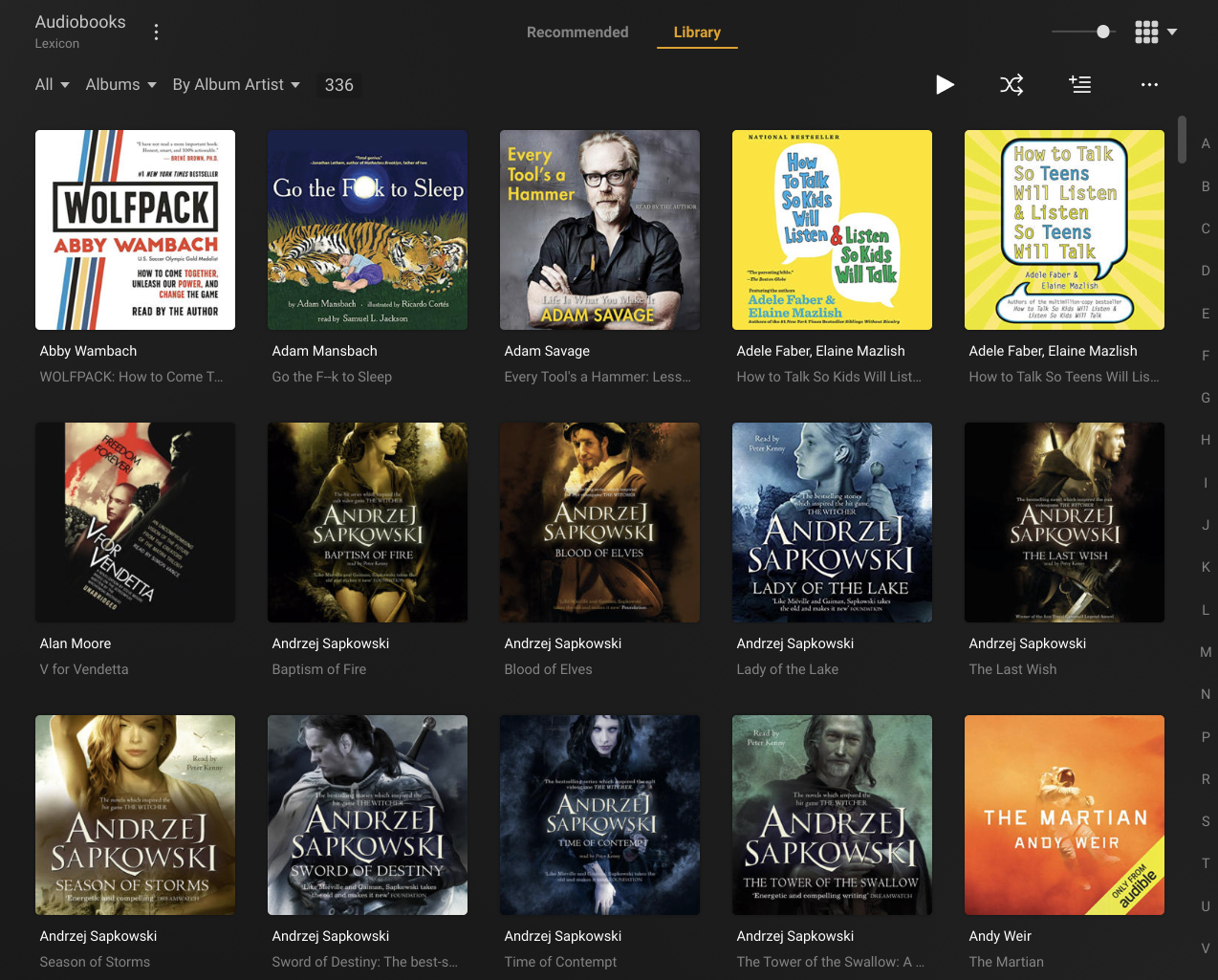 Audiobooks collection in PLEX